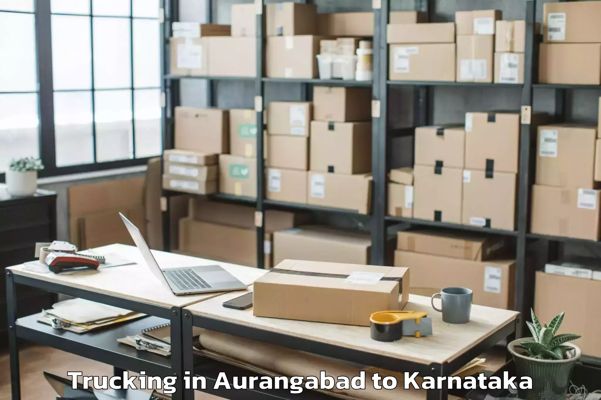 Top Aurangabad to Harpanahalli Trucking Available